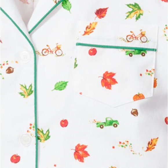 VGUC Petite Plume Twill Pajama Set in Shades of Autumn - Picture 4 of 6